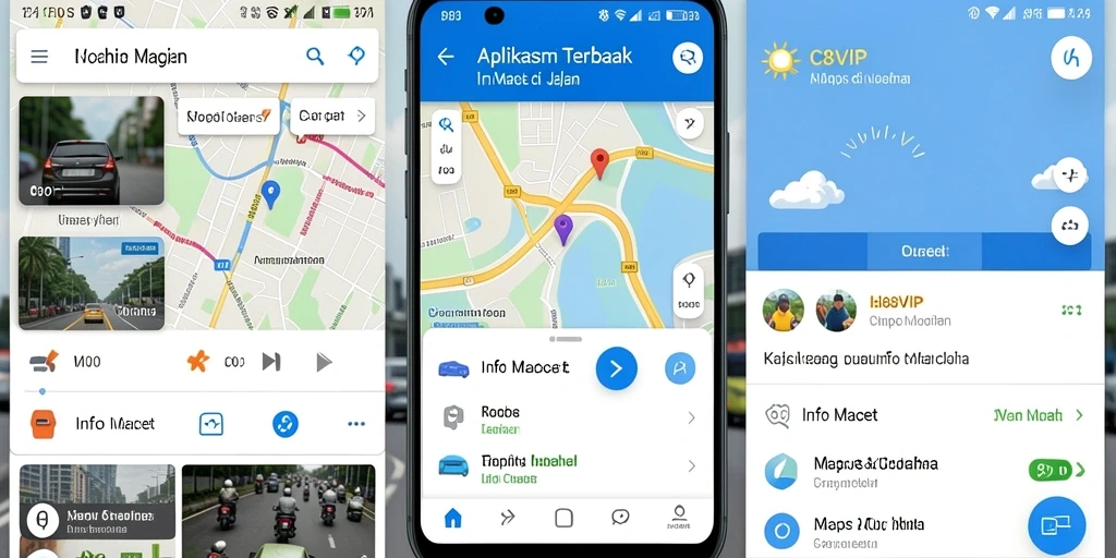 Antarmuka pengguna C8VIP yang jelas dan informatif untuk info macet.