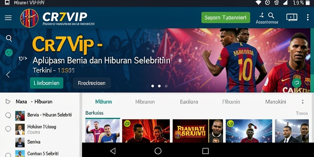 Tampilan antarmuka CR7VIP yang modern dan informatif.