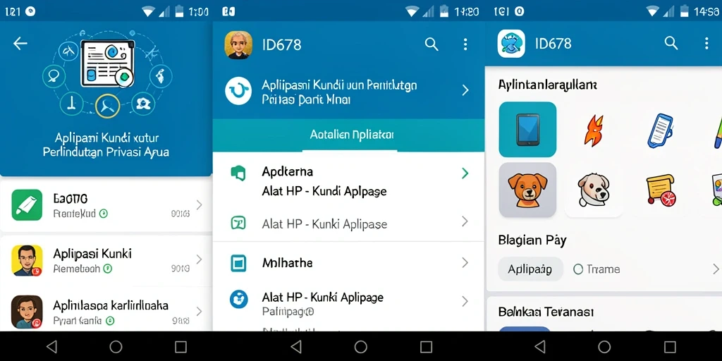 Antarmuka pengguna ID678 menampilkan kunci aplikasi dengan mudah dan jelas.