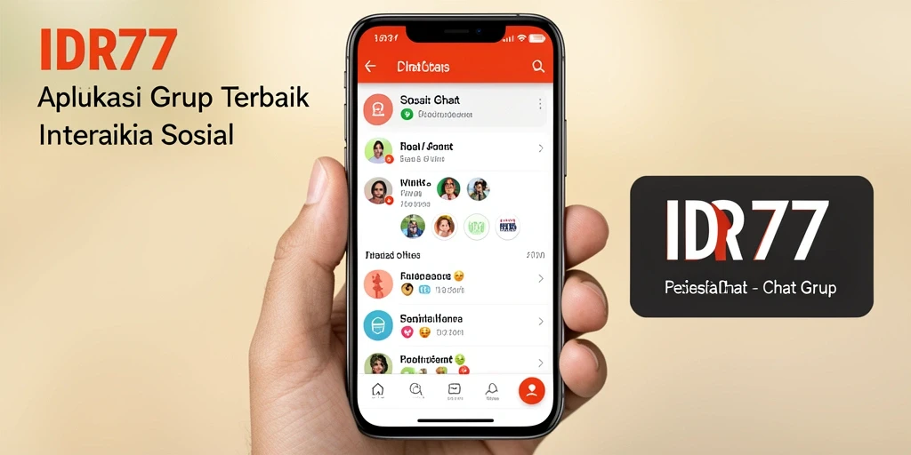 Antarmuka aplikasi Chat Grup IDR77 yang user-friendly dan menarik.