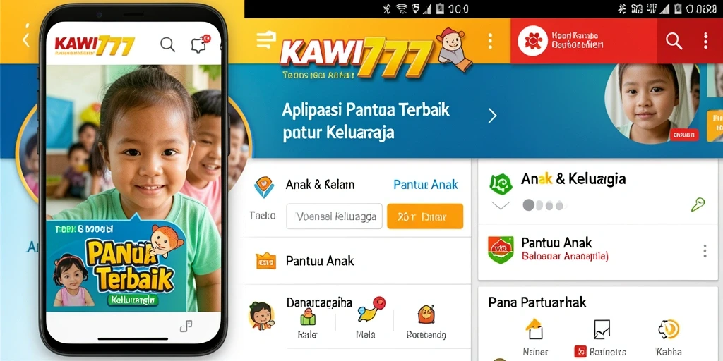 Tampilan antarmuka KAWI777 yang memudahkan pemantauan aktivitas anak.