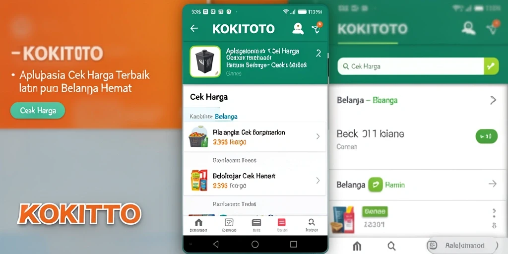 Tampilan antarmuka KOKITOTO saat melakukan Cek Harga produk.