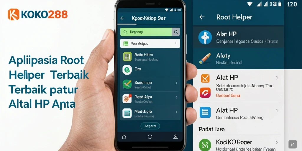 Antarmuka KOKO288 yang sederhana dan fungsional dalam Root Helper.