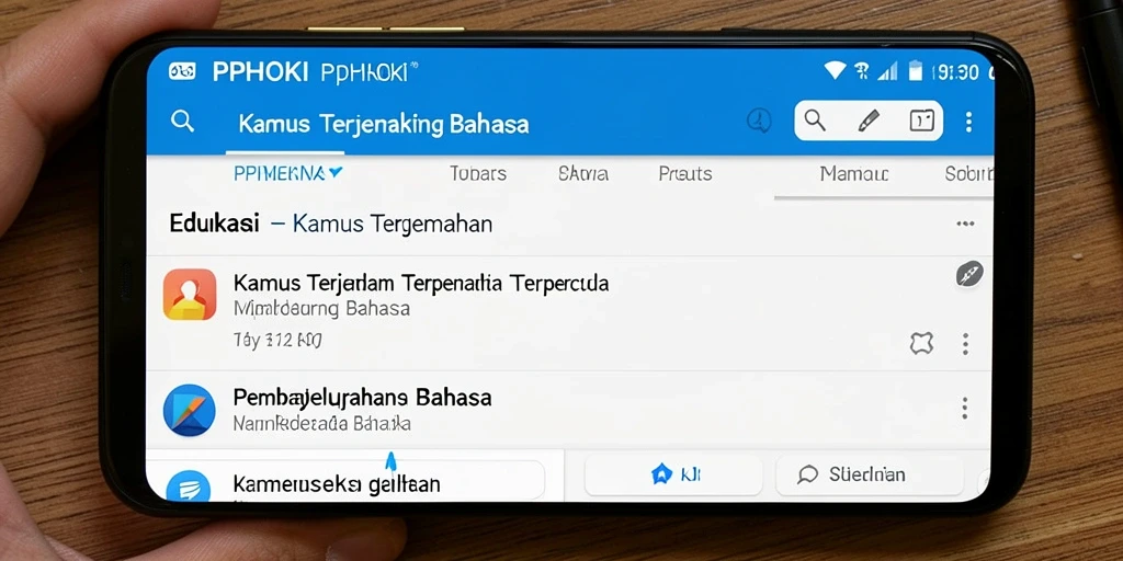 Antarmuka PPHOKI yang sederhana dan efektif untuk terjemahan.