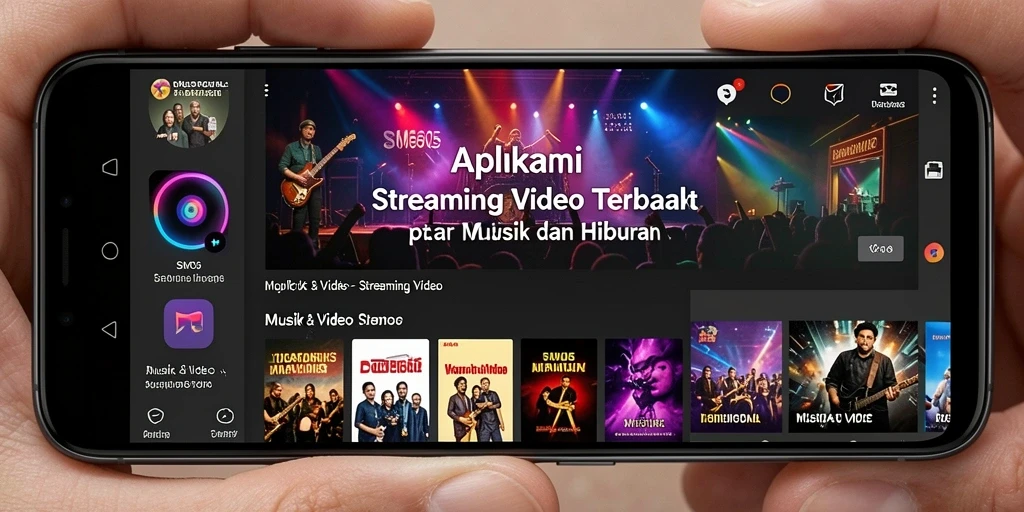 Tampilan antarmuka SM605 dengan fitur streaming video yang menarik.